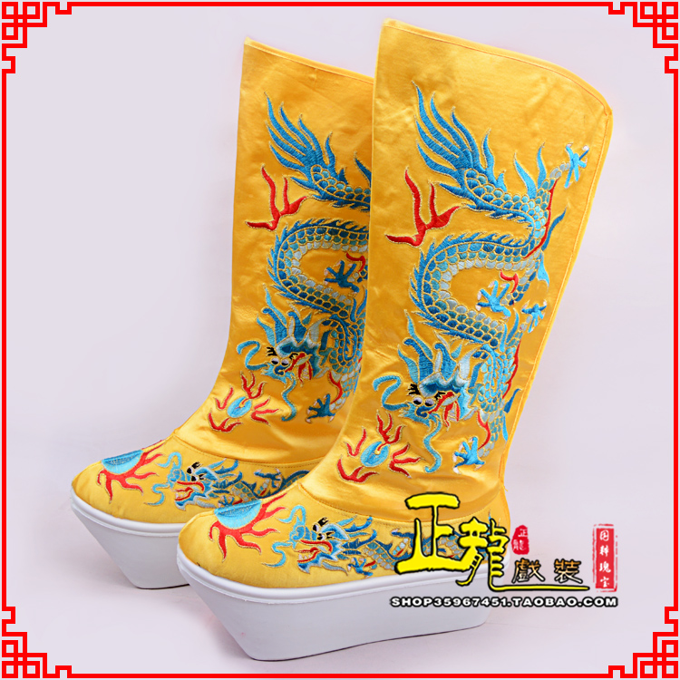 同安皇帝龙靴变脸靴绣龙靴子厚底官靴 好龙高靴