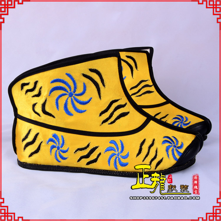 同安.美猴王靴子虎纹靴金黄快靴 猴鞋