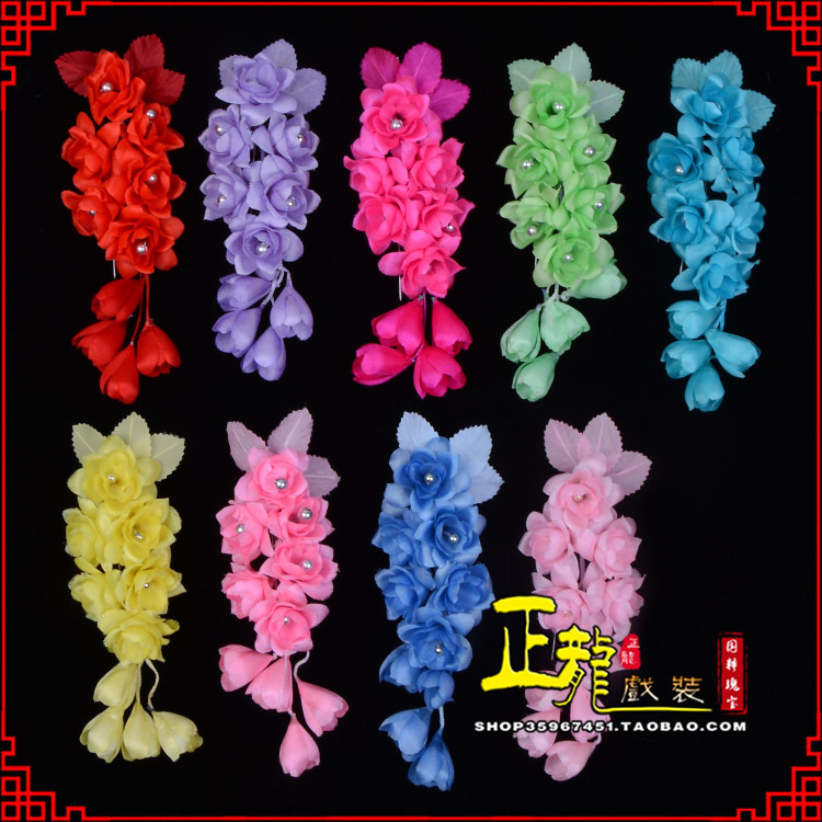 同安鬓花头饰小花头花 真丝绢花