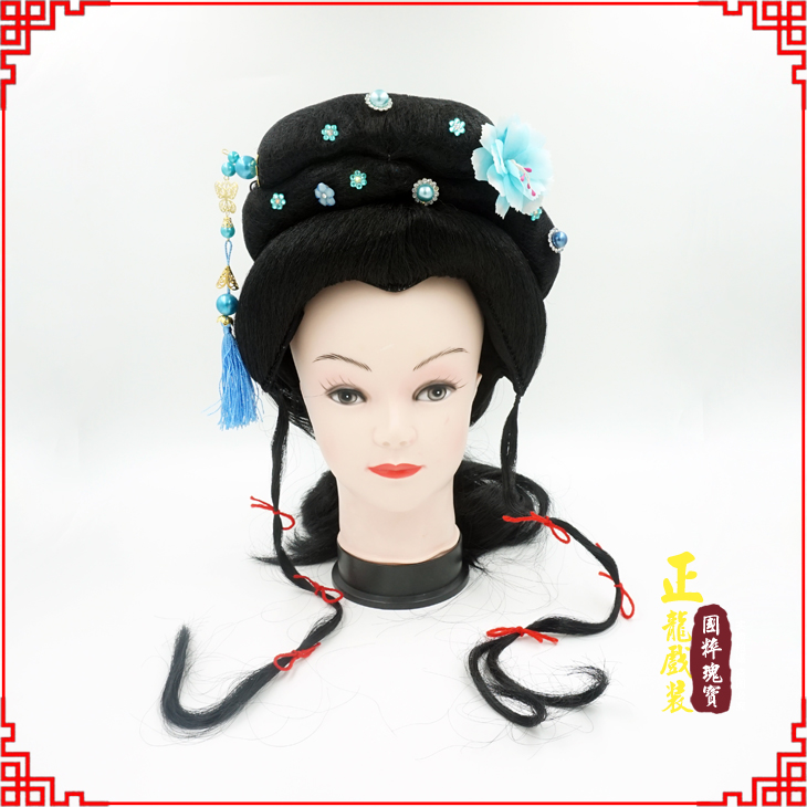 同安戏剧服装京剧越剧小旦花旦丫鬟假发 小姐头套
